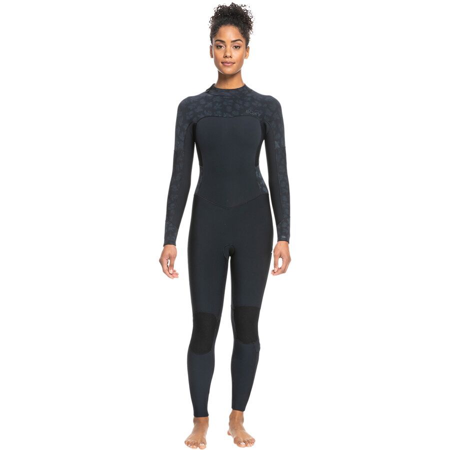 Roxy 4/3mm Swell Series Back-Zip GBS Wetsuit - Women's Black