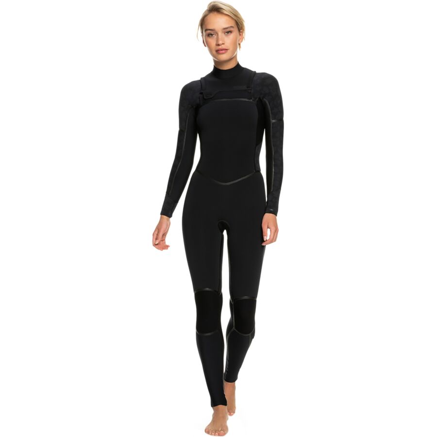 Roxy 4/3mm Swell Series Chest-Zip GBS Wetsuit - Women's Black