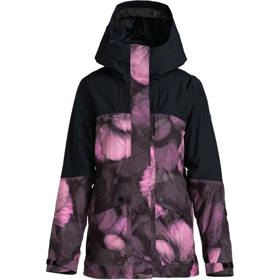 Roxy GORE-TEX Glade Printed Snow Jacket - Women's True Black/Pansy/Pansy