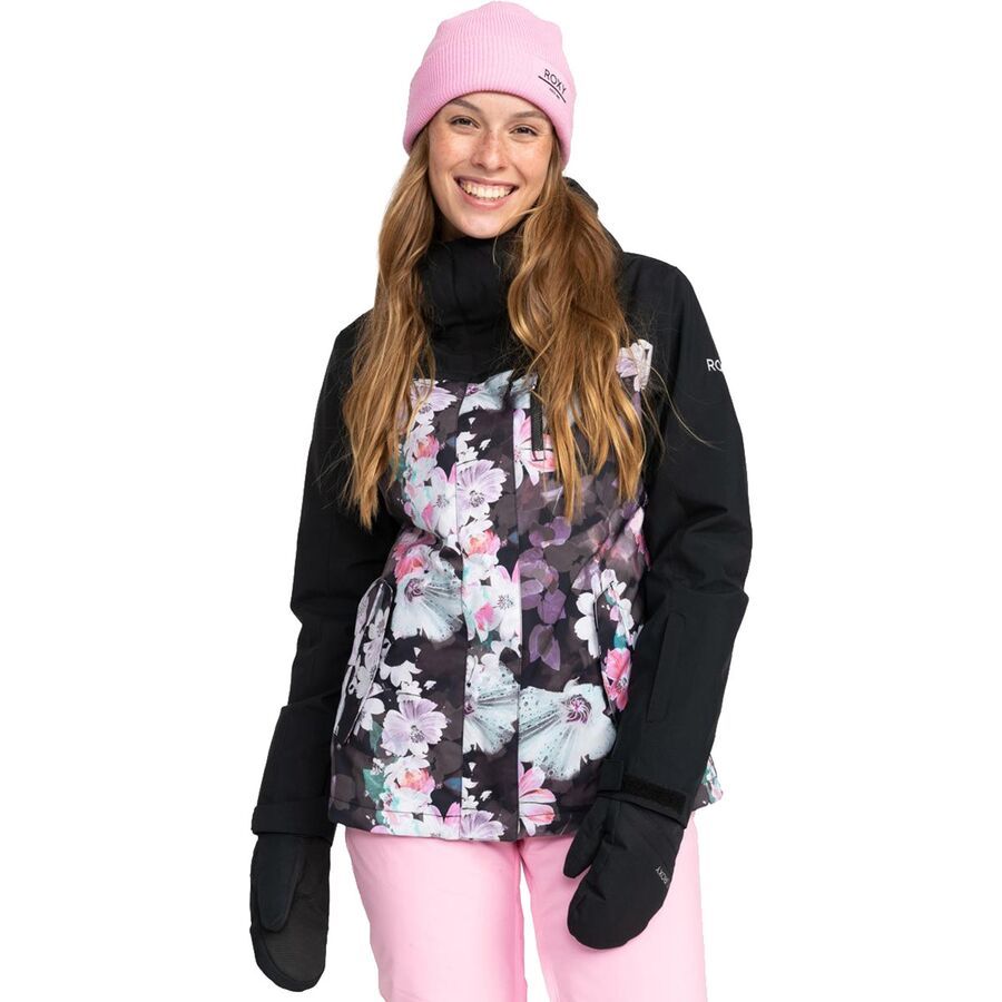 Roxy Jetty 3N1 Snow Jacket - Women's True Black/Blurry Flower