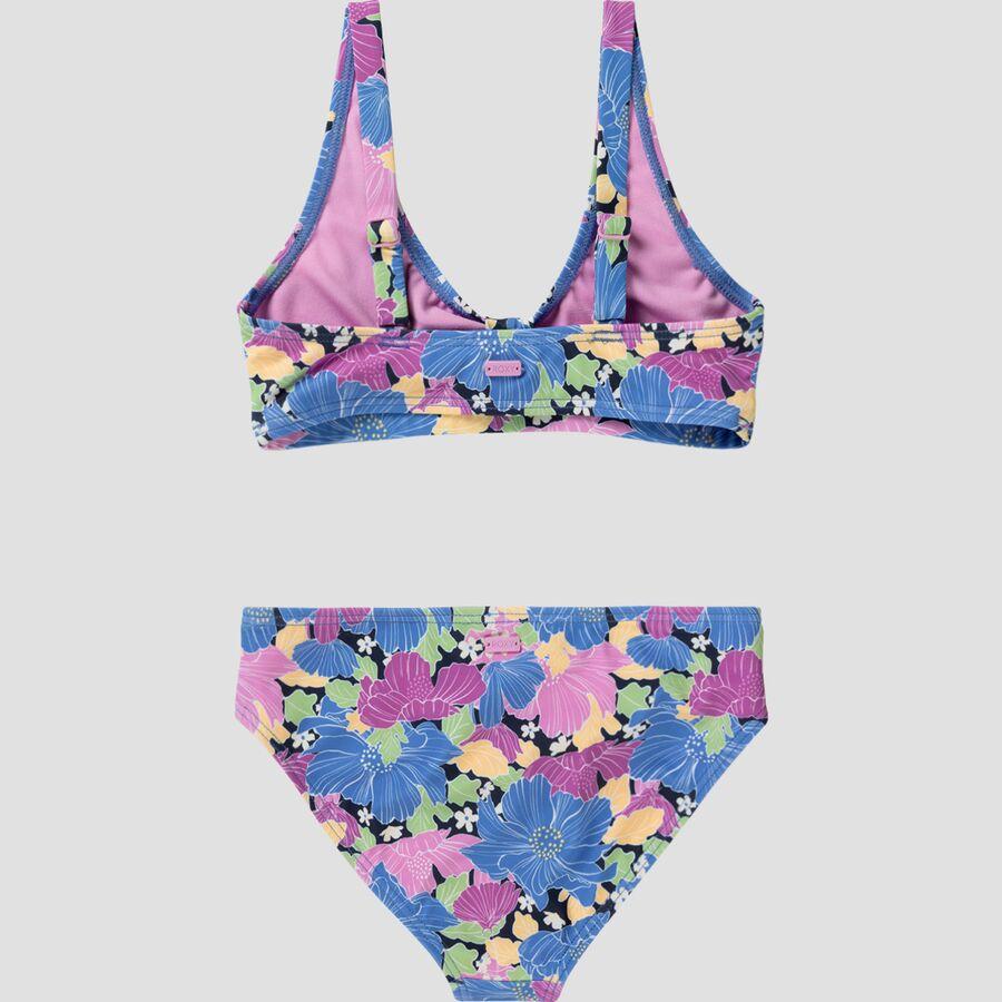 Roxy Outline Floral Bikini Set - Girls' Mood Indigo