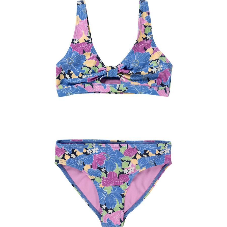 Roxy Outline Floral Bikini Set - Girls' Mood Indigo