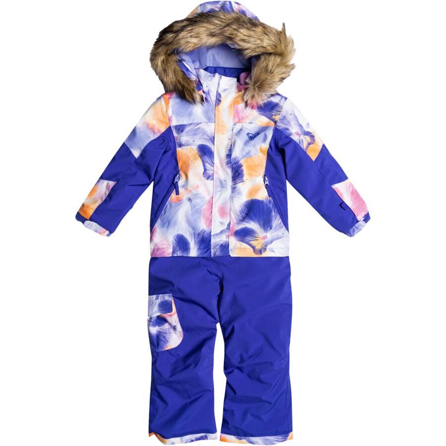 Roxy Sparrow Jump Snowsuit - Girls' Bright White Pansy Pansy Rg2024