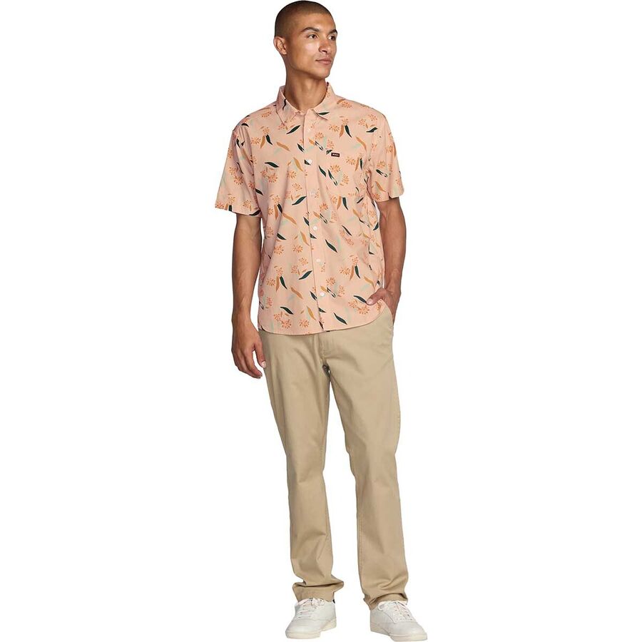 RVCA Botanical Short-Sleeve Shirt - Men's Dusty Pink
