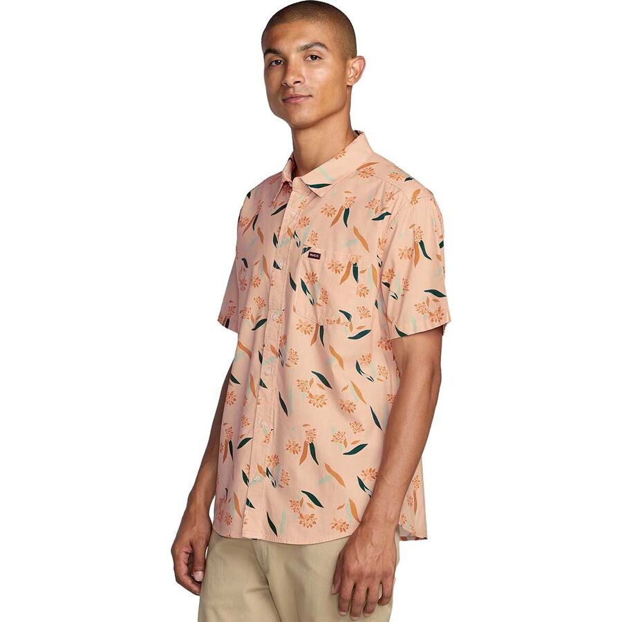 RVCA Botanical Short-Sleeve Shirt - Men's Dusty Pink