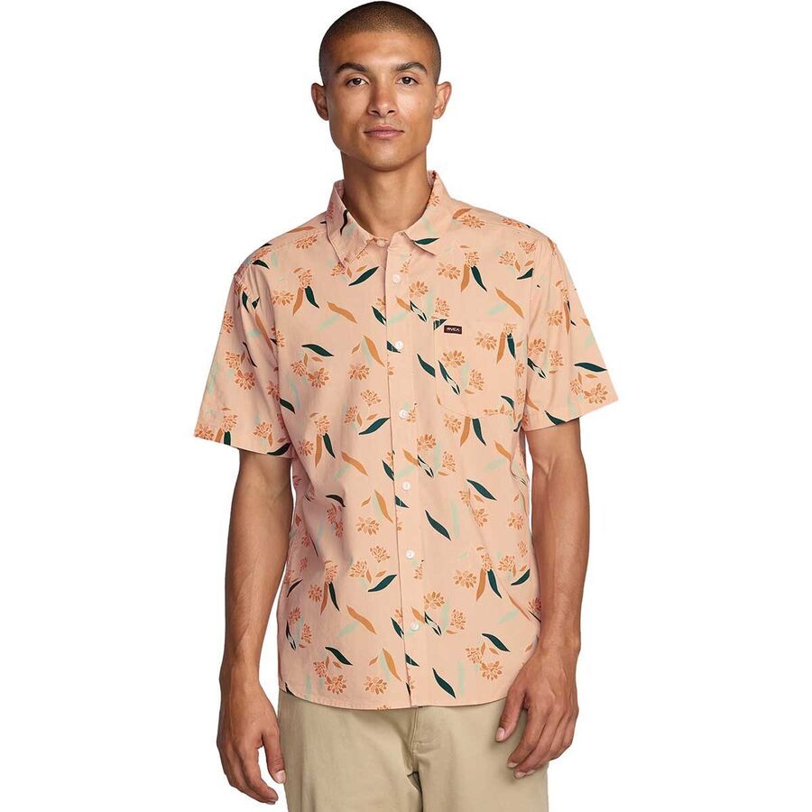 RVCA Botanical Short-Sleeve Shirt - Men's Dusty Pink