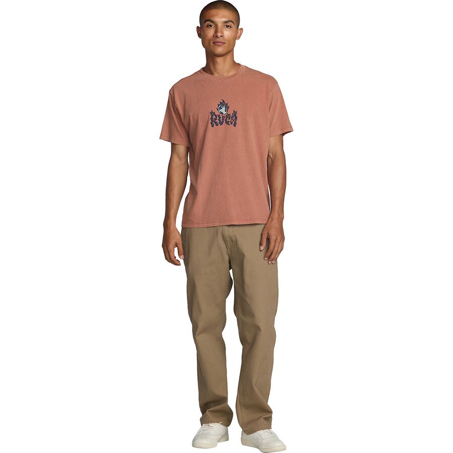 RVCA Burn Notice Short-Sleeve T-Shirt - Men's Dusty Red
