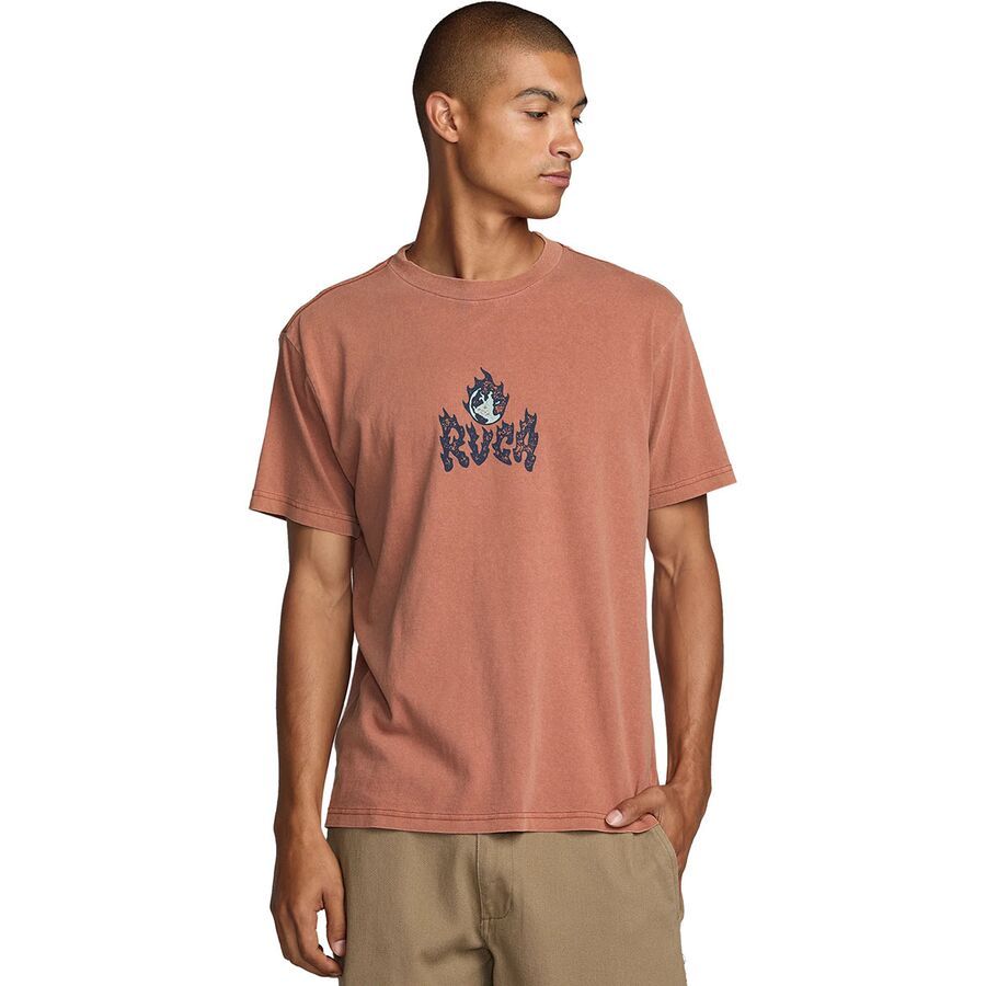RVCA Burn Notice Short-Sleeve T-Shirt - Men's Dusty Red