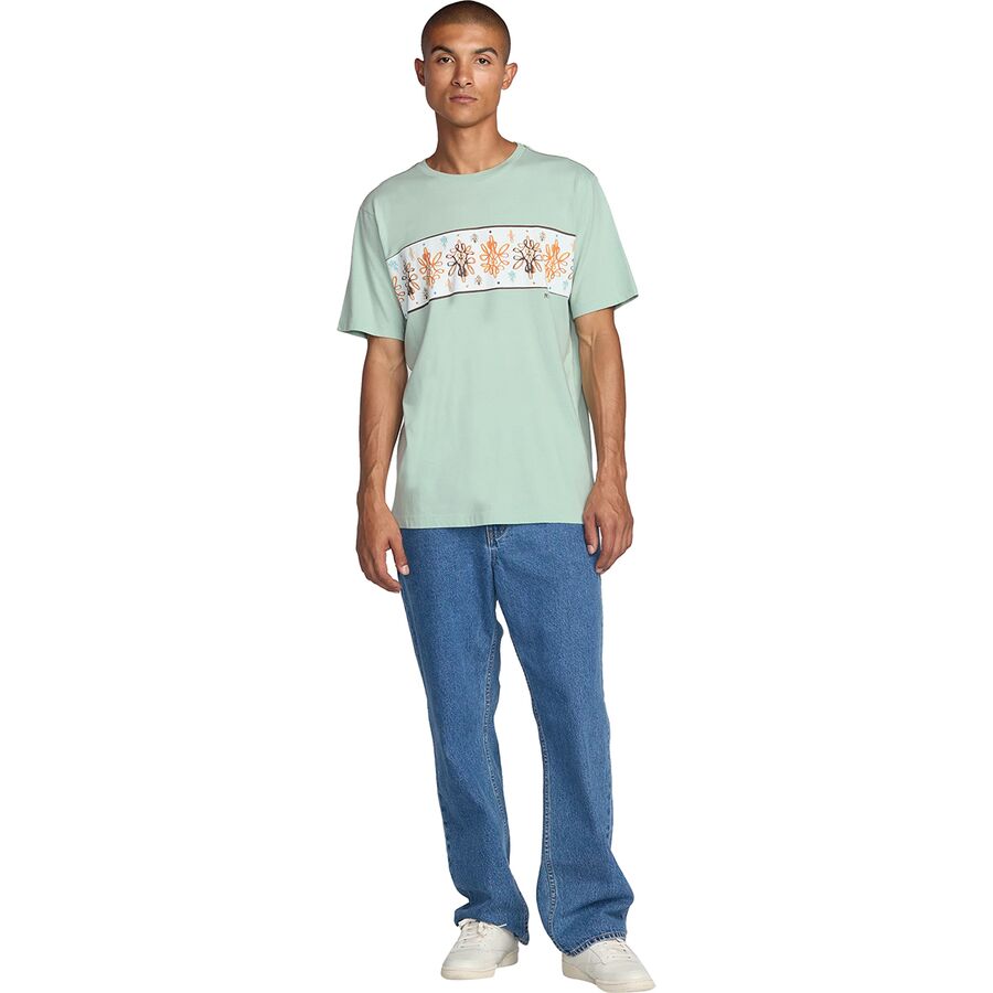 RVCA Jacob Stripe Short-Sleeve T-Shirt - Men's Blue Haze