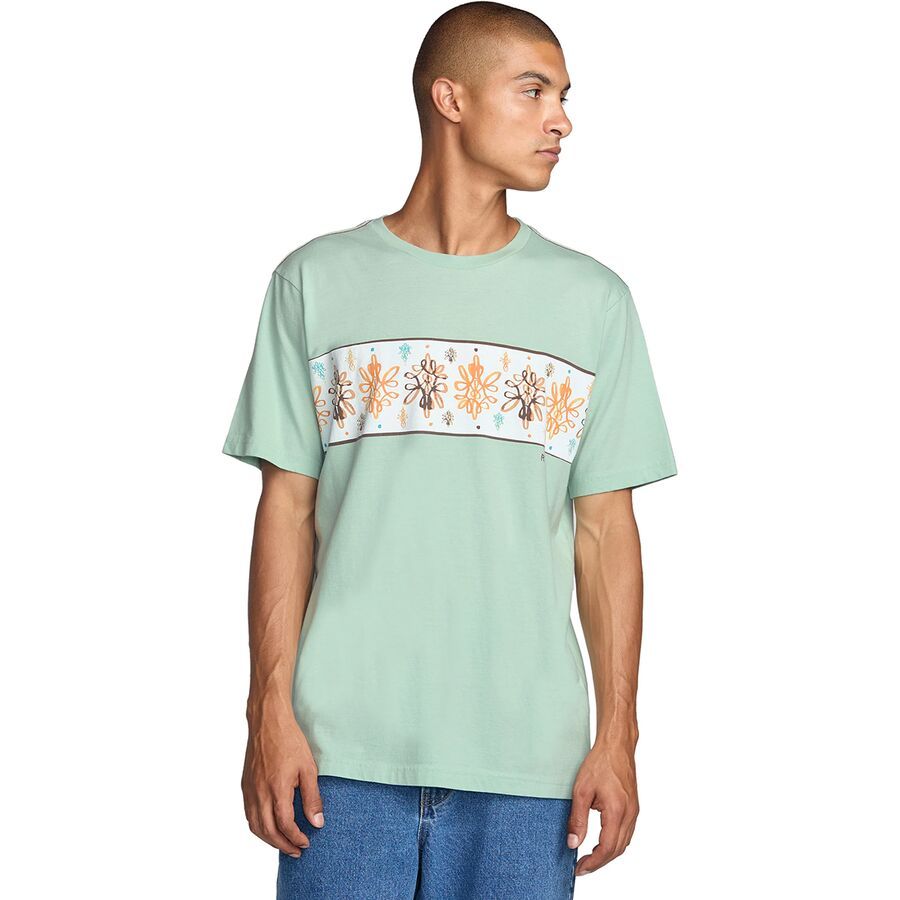 RVCA Jacob Stripe Short-Sleeve T-Shirt - Men's Blue Haze
