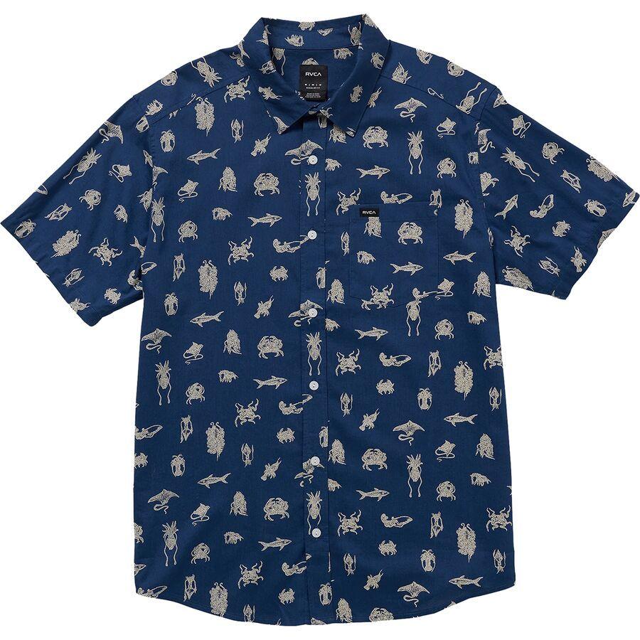RVCA Sea Life Short-Sleeve Shirt - Men's Royal