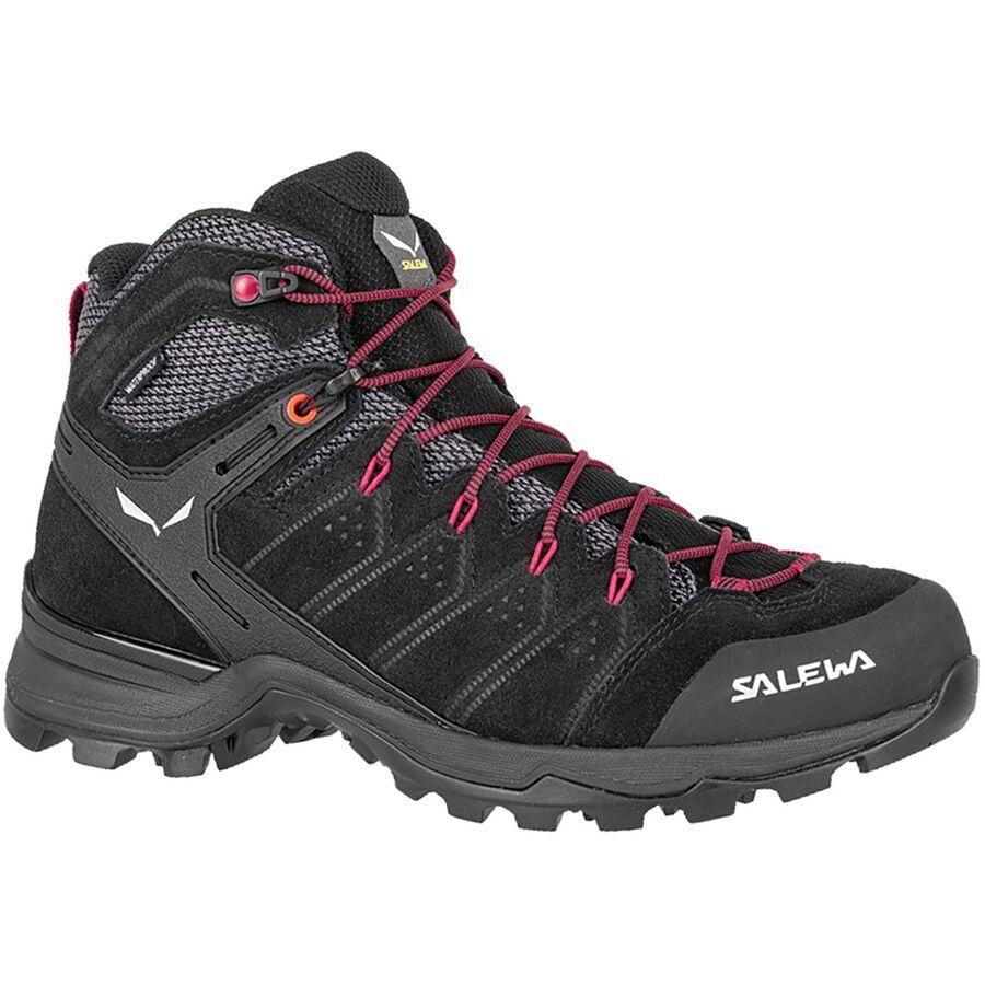 Salewa Alp Mate Mid WP Hiking Boot - Women's Black Out/Virtual Pink