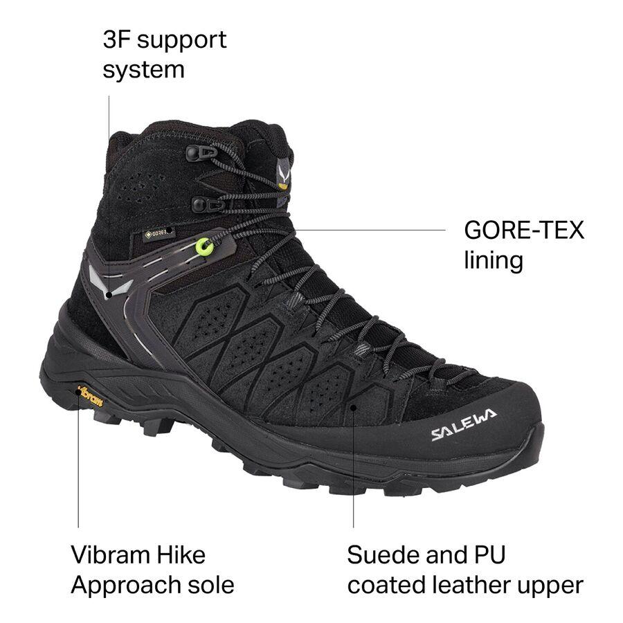 Salewa Alp Trainer 2 Mid GTX Hiking Boot - Men's Black/Black