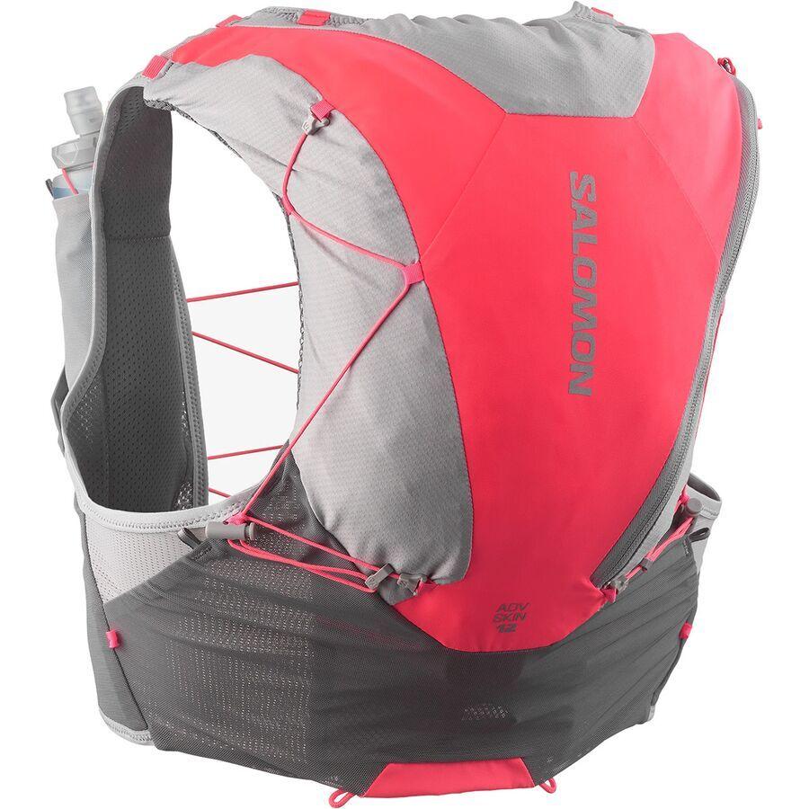 Salomon ADV Skin 12L Hydration Pack Castelrock/Alloy/Neon Flame