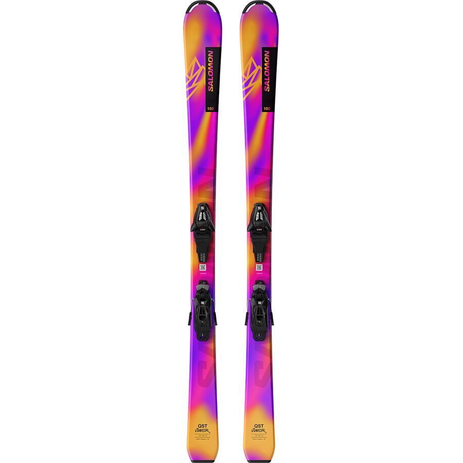 Salomon LUX Jr S Ski + C5 GW J75 RH Binding - 2025 - Kids' Rhodamine Red/Saffron/Black