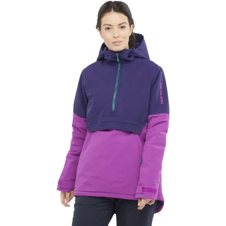 Salomon No Drama Anorak Jacket - Women's 2023 Astraul Aura/Sparkling