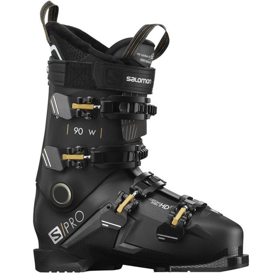Salomon S/Pro 90 Ski Boots - Women's2021 Black/Beluga/Gold