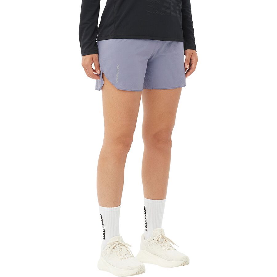 Salomon Sense Aero 5in Short - Women's Blue Granite/Clear