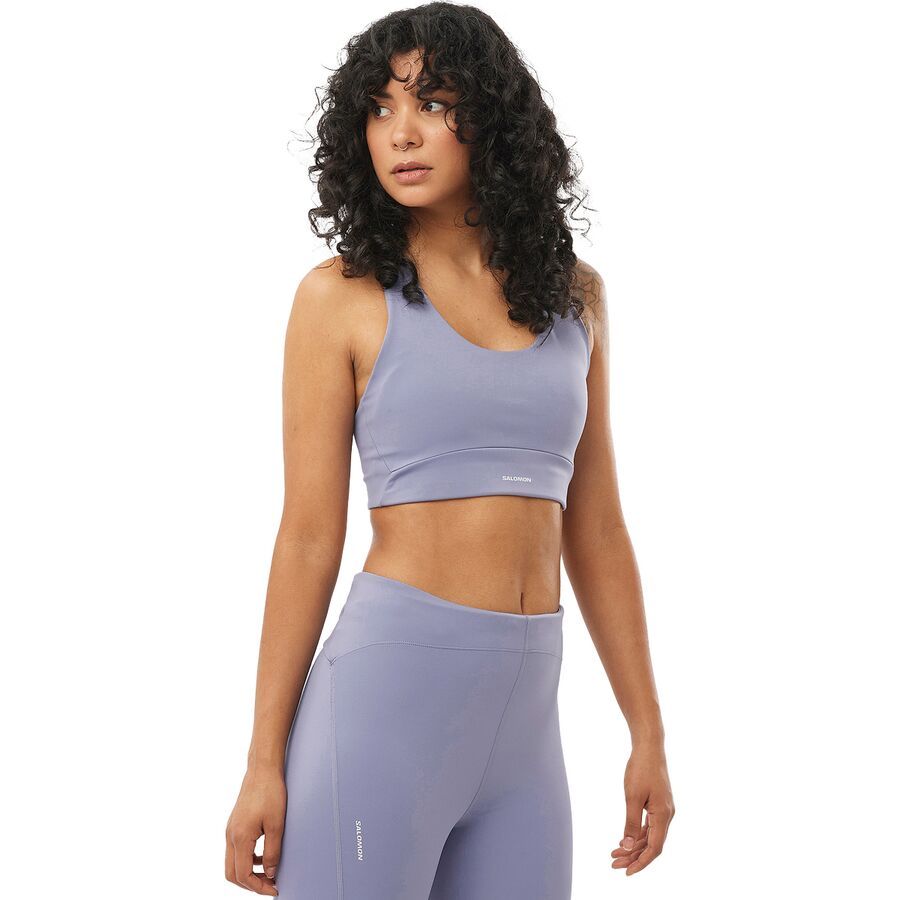 Salomon Shakeout Bra - Women's Blue Granite