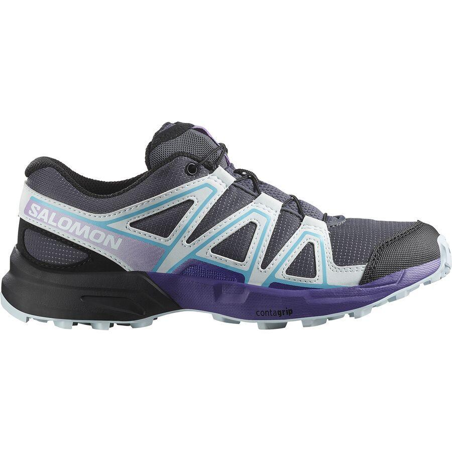 Salomon Speedcross Shoe - Kids' Turbulence/Ballad Blue/Liberty