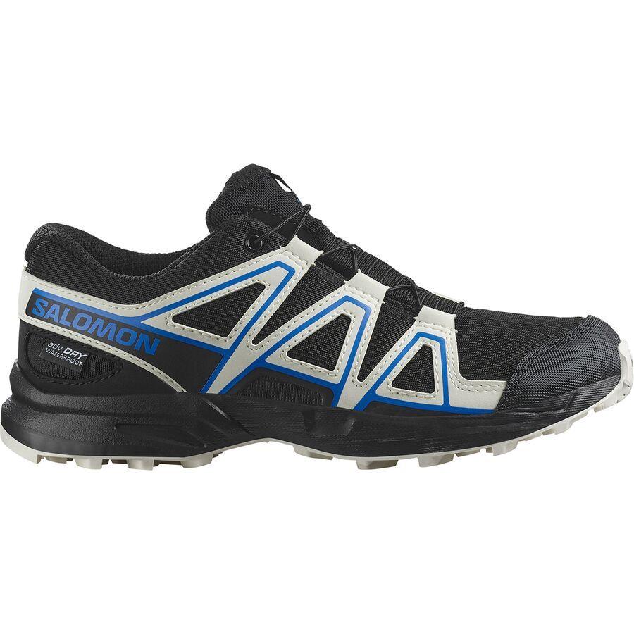 Salomon Speedcross WP Shoe - Kids' Black/Vanilla Ice/French Blue
