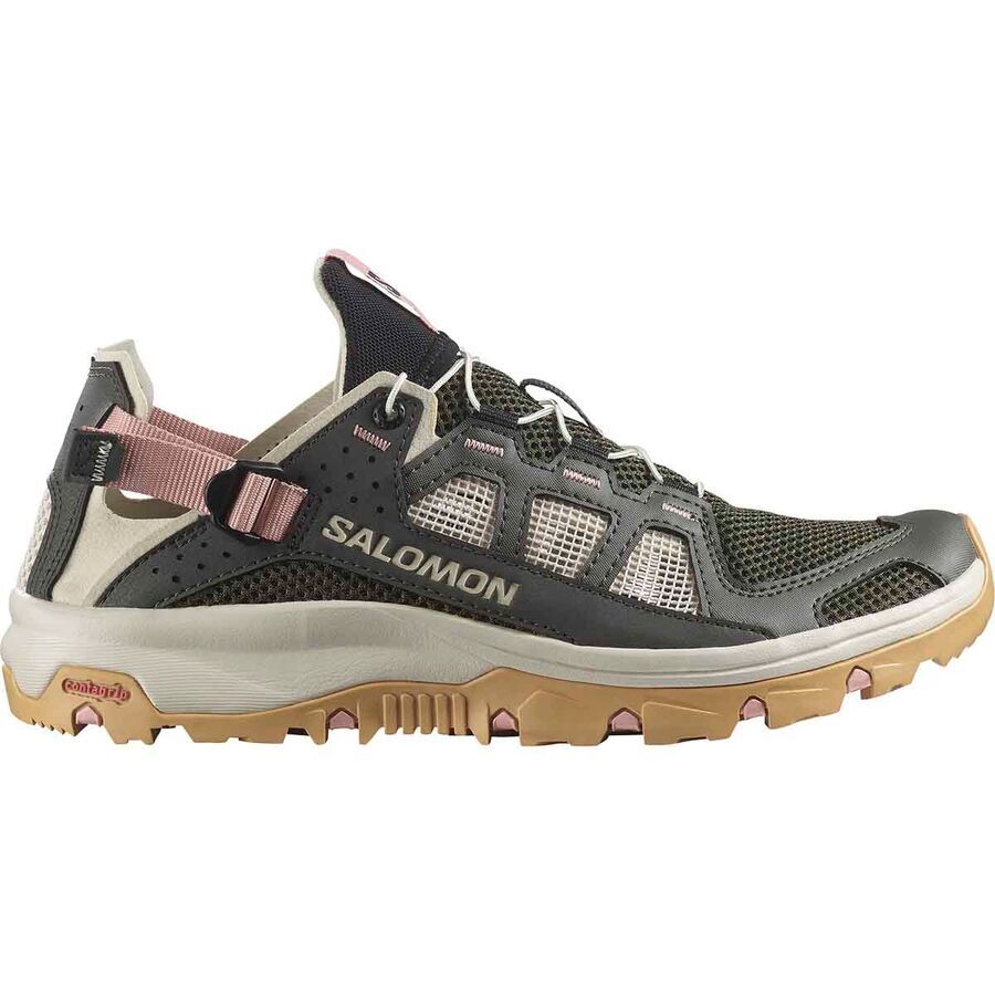 Salomon Techamphibian 5 Water Shoe - Women's Peat/Rainy Day/Hyma Pink