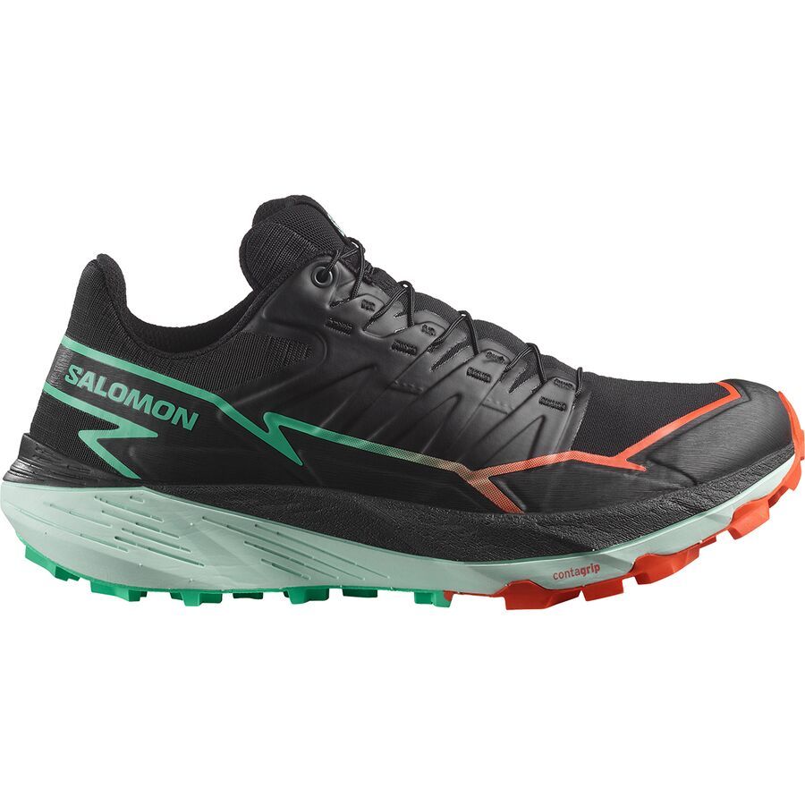 Salomon Thundercross Trail Running Shoe - Women's Black/Cherry Tomato/Electric Green