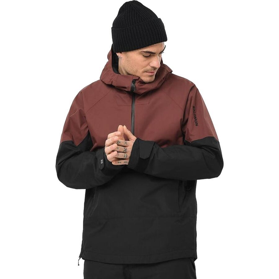 Salomon Transfer Anorak - Men's Rum Raisin/Deep Black
