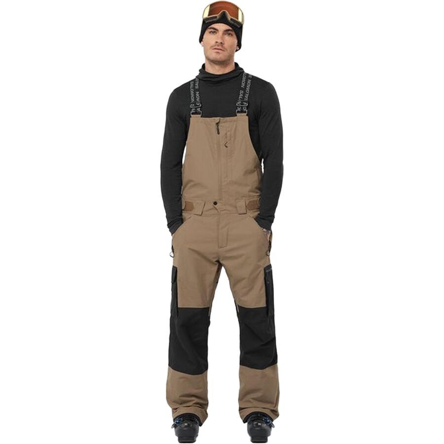 Salomon Transfer Bib Pant - Men's 2025 Shitake/Deep Black