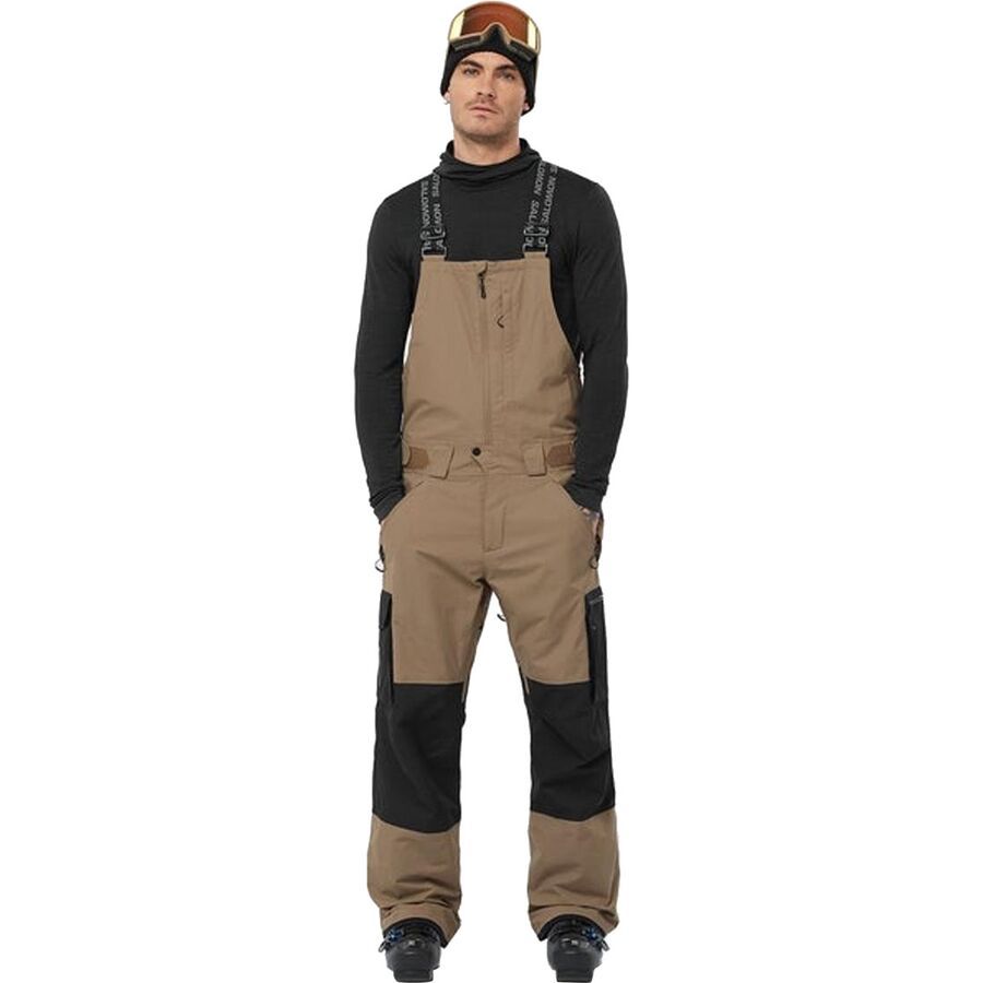 Salomon Transfer Bib Pant - Men's Shitake/Deep Black