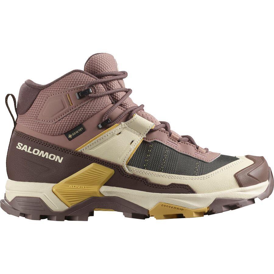 Salomon X Ultra 5 Mid GTX Hiking Boot - Women's Burlwood/French Roast/Rattan