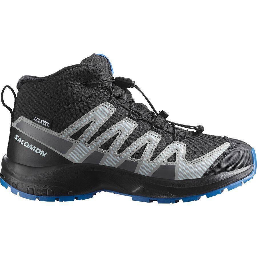 Salomon XA Pro V8 Mid WP Shoe - Kids' Blac/Monument/French Blue