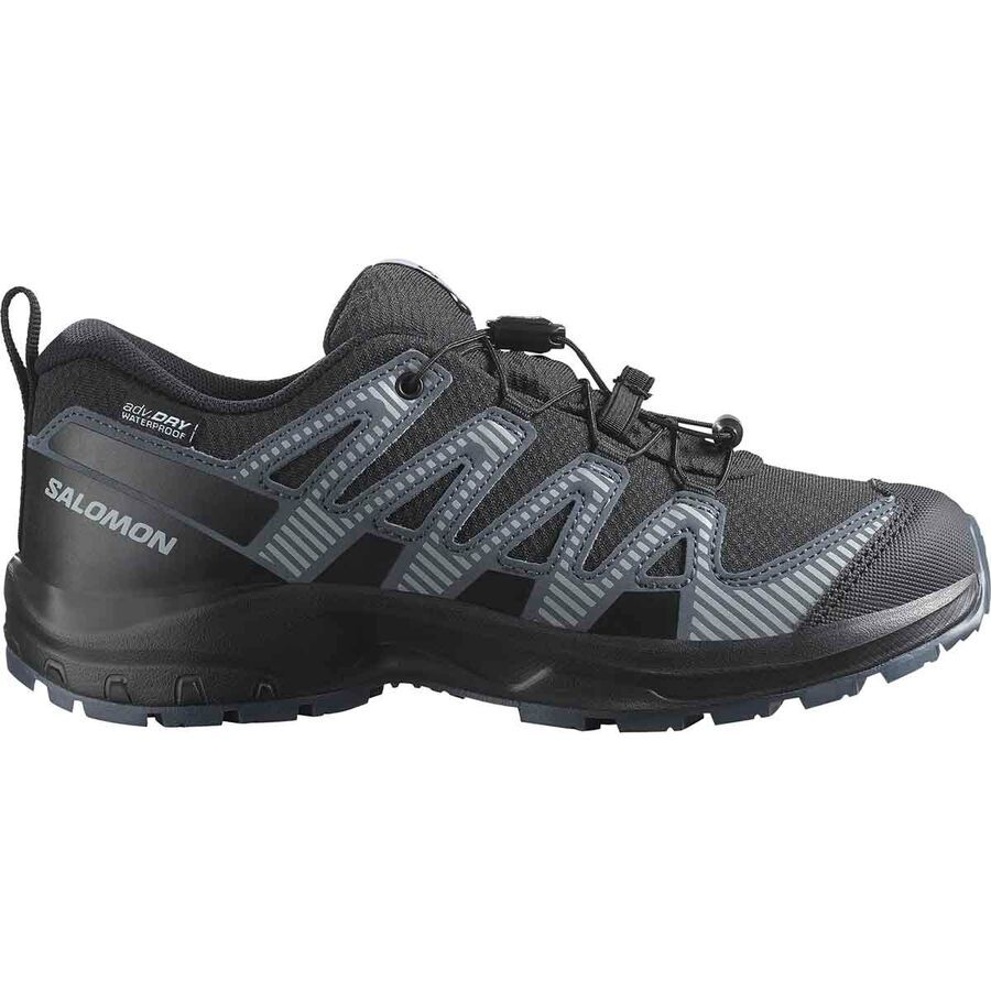 Salomon XA Pro V8 WP Shoe - Kids' Blac/Turbulence/Quarry