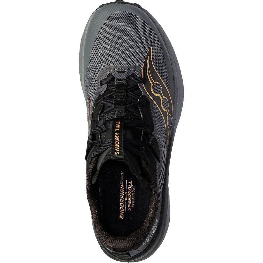 Saucony Endorphin Edge Trail Running Shoe - Men's Black/Goldstruck