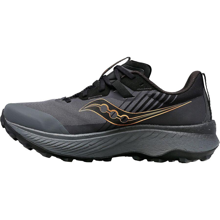 Saucony Endorphin Edge Trail Running Shoe - Men's Black/Goldstruck