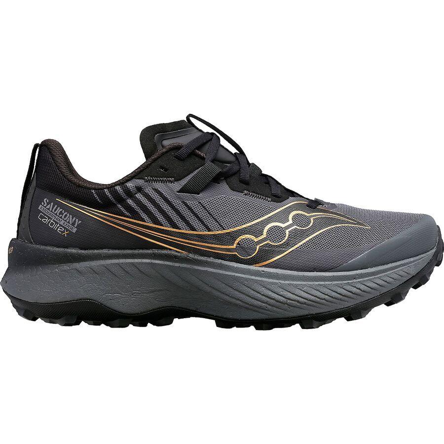 Saucony Endorphin Edge Trail Running Shoe - Men's Black/Goldstruck