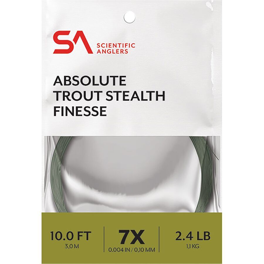 Scientific Anglers 10ft Absolute Trout Finesse Leader Green
