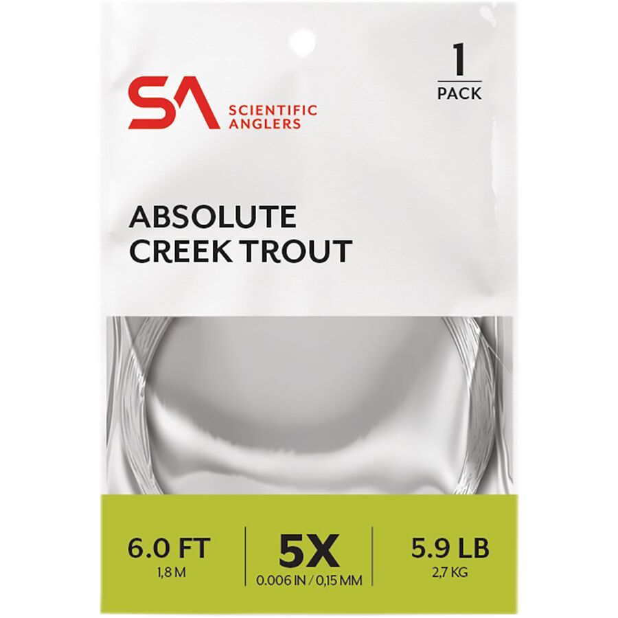 Scientific Anglers 6ft Absolute Creek Trout Leader Clear