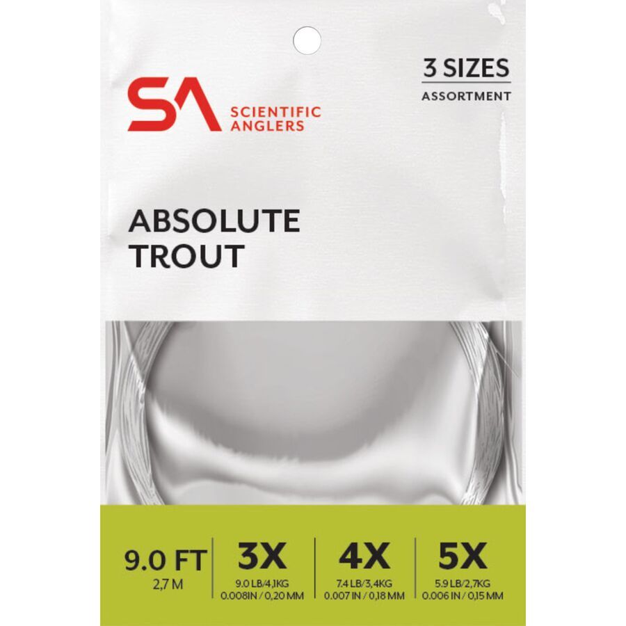 Scientific Anglers Absolute Trout Leader Assortment - 9ft Clear