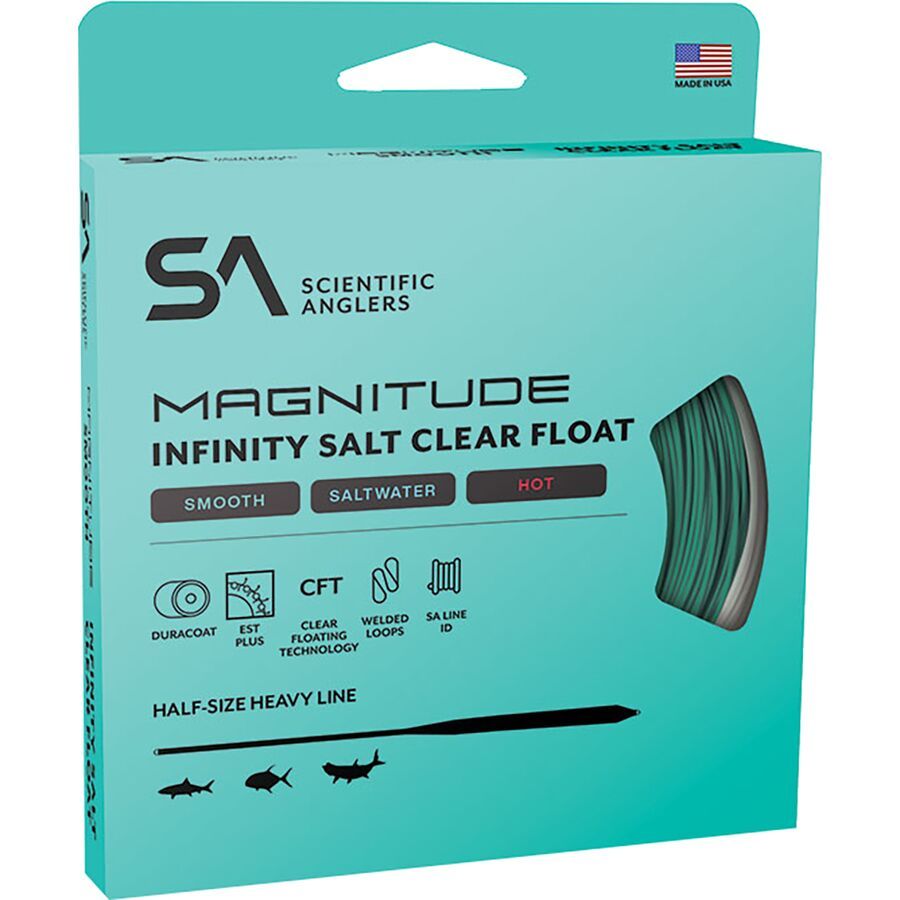 Scientific Anglers Magnitude Smooth Infinity Salt 12ft Clear Float Tip Line Aqua/Clear