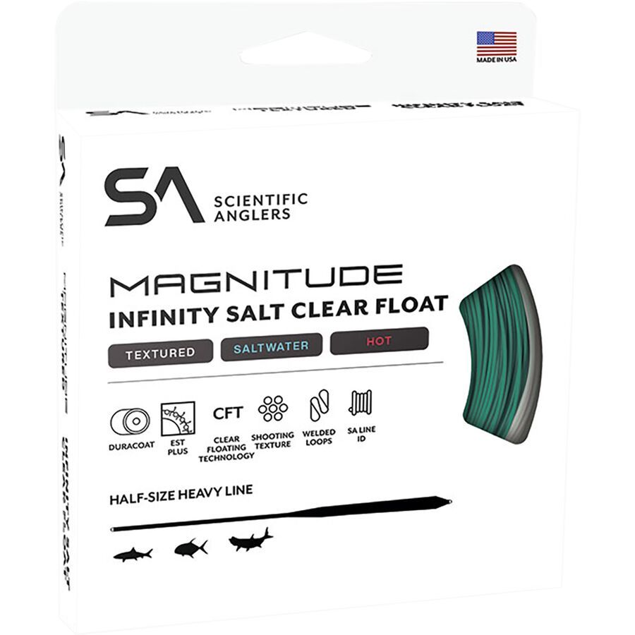 Scientific Anglers Magnitude Textured Infinity Salt 12ft Clear Float Tip Line Aqua/Clear