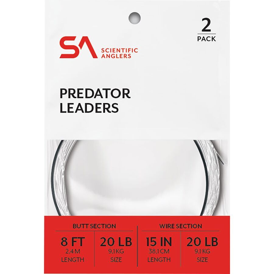 Scientific Anglers Predator Tapered Leader W/15in Wire Tippet