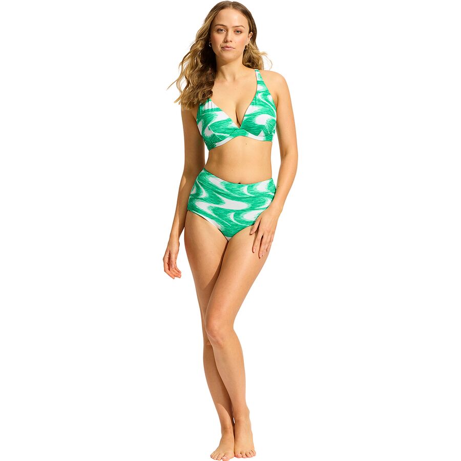 Seafolly Wavelength High Waisted Bikini Bottom - Women's Jade