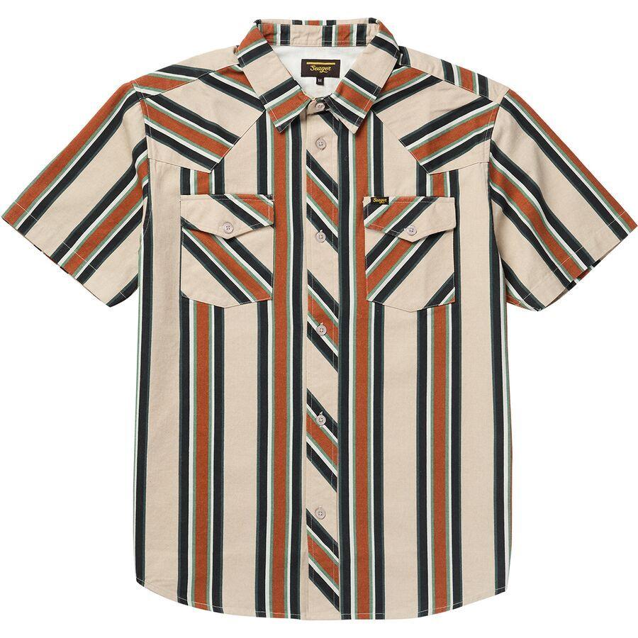 Seager Co. Amarillo Short-Sleeve Shirt - Men's Stone Stripe