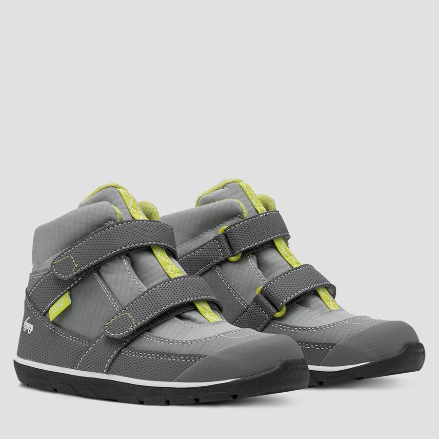 See Kai Run Atlas II Waterproof Insulated Boot - Boys' Gray/Lime