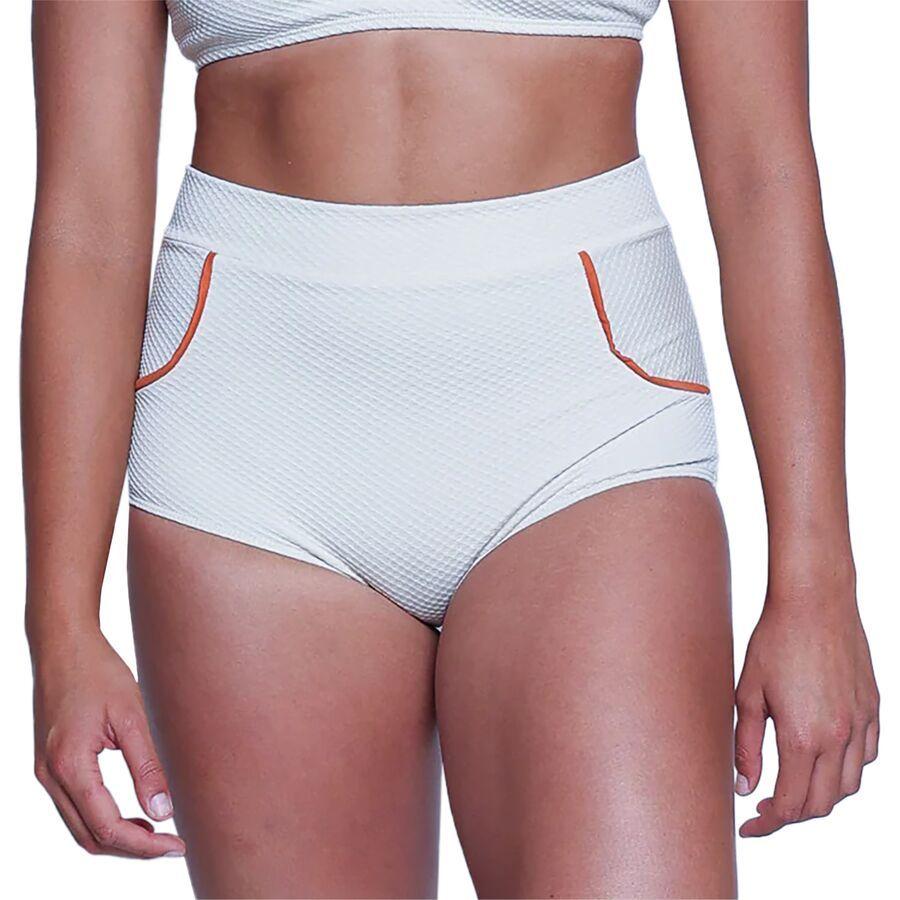 Seea Swimwear Georgia High Waist Bikini Bottom - Women's Pebble