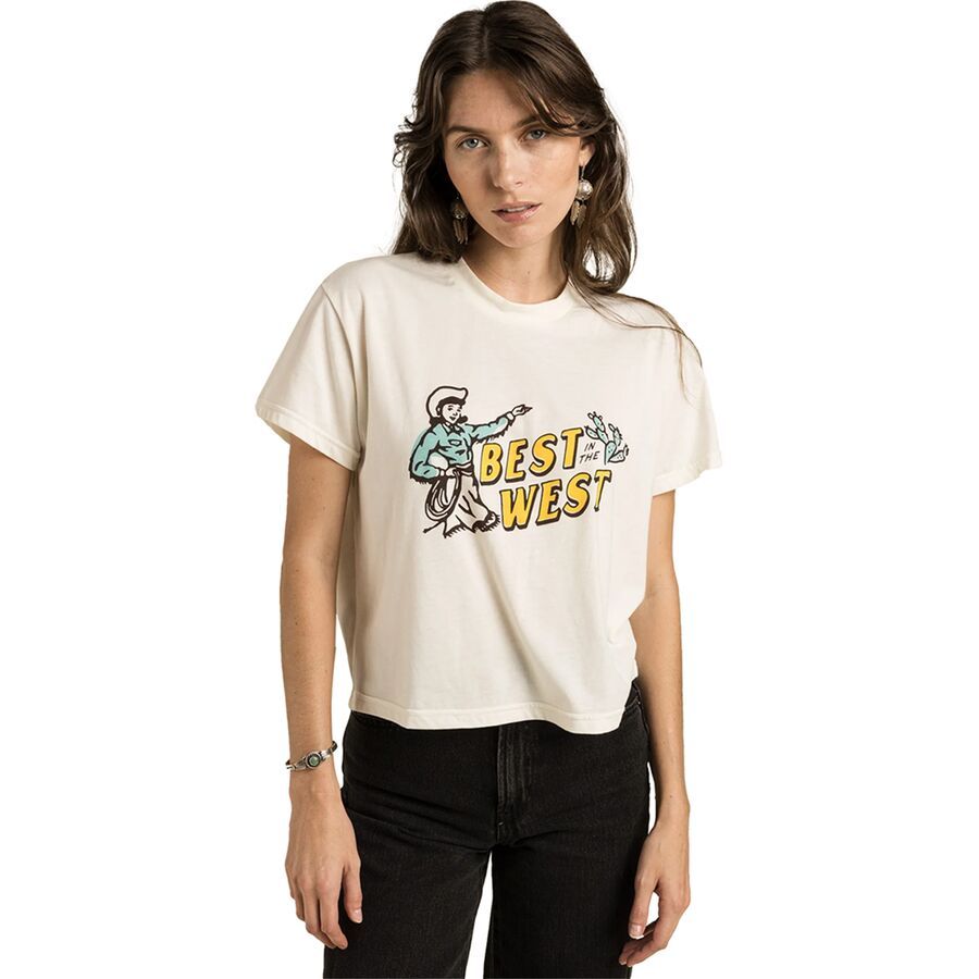 Sendero Provisions Co. Best In The West Crop T-shirt - Women's Vintage White