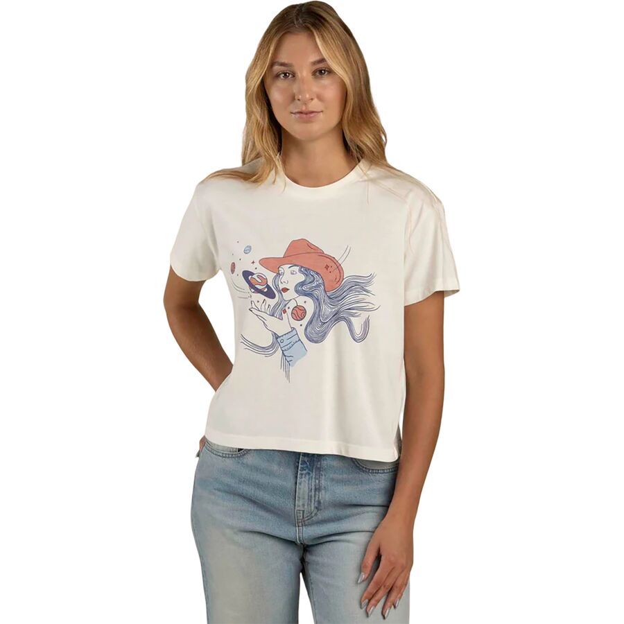 Sendero Provisions Co. Cosmic Cowgirl Crop T-Shirt - Women's Vintage White