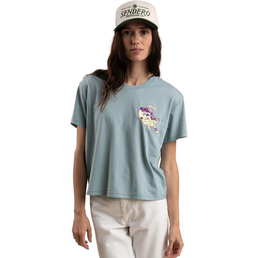Sendero Provisions Co. Play A Song Crop T-Shirt - Women's Sterling Blue