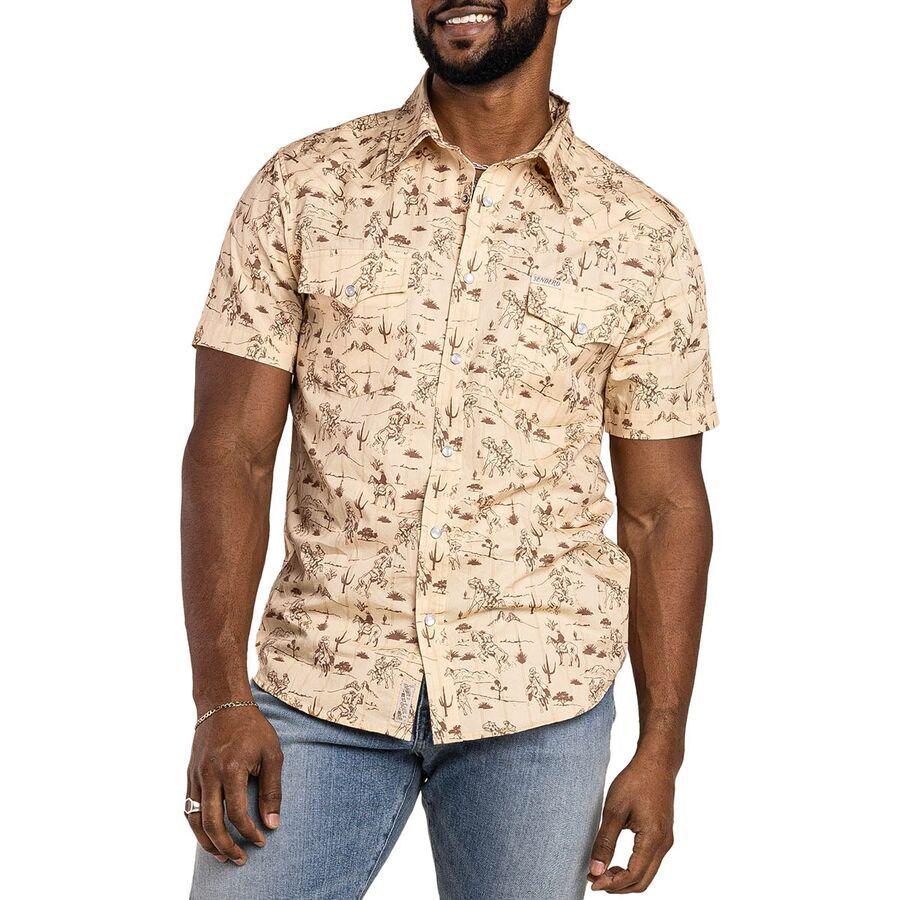 Sendero Provisions Co. Serape Pearl Snap Short-Sleeve Shirt - Men's Amarillo/Desert Rodeo Print